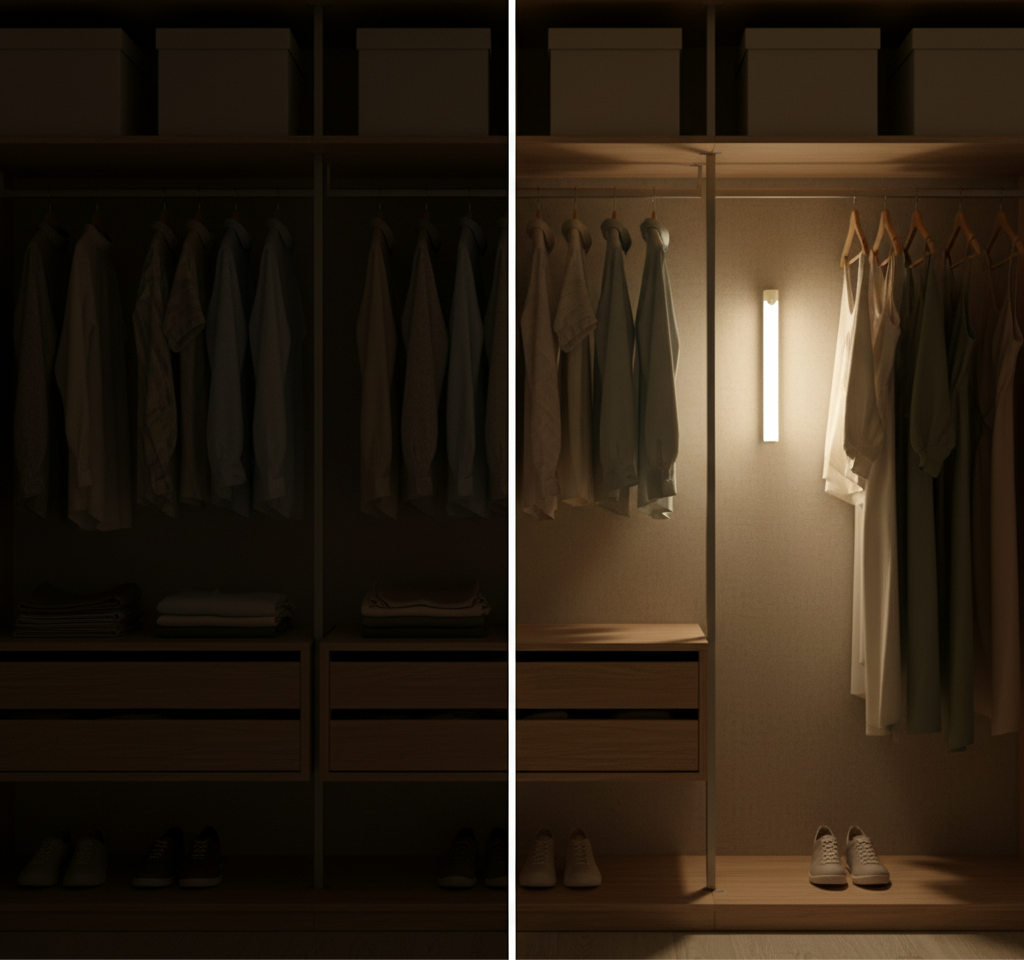 Luz LED Recargable con Sensor de Movimiento – Iluminación Inteligente para Hogar