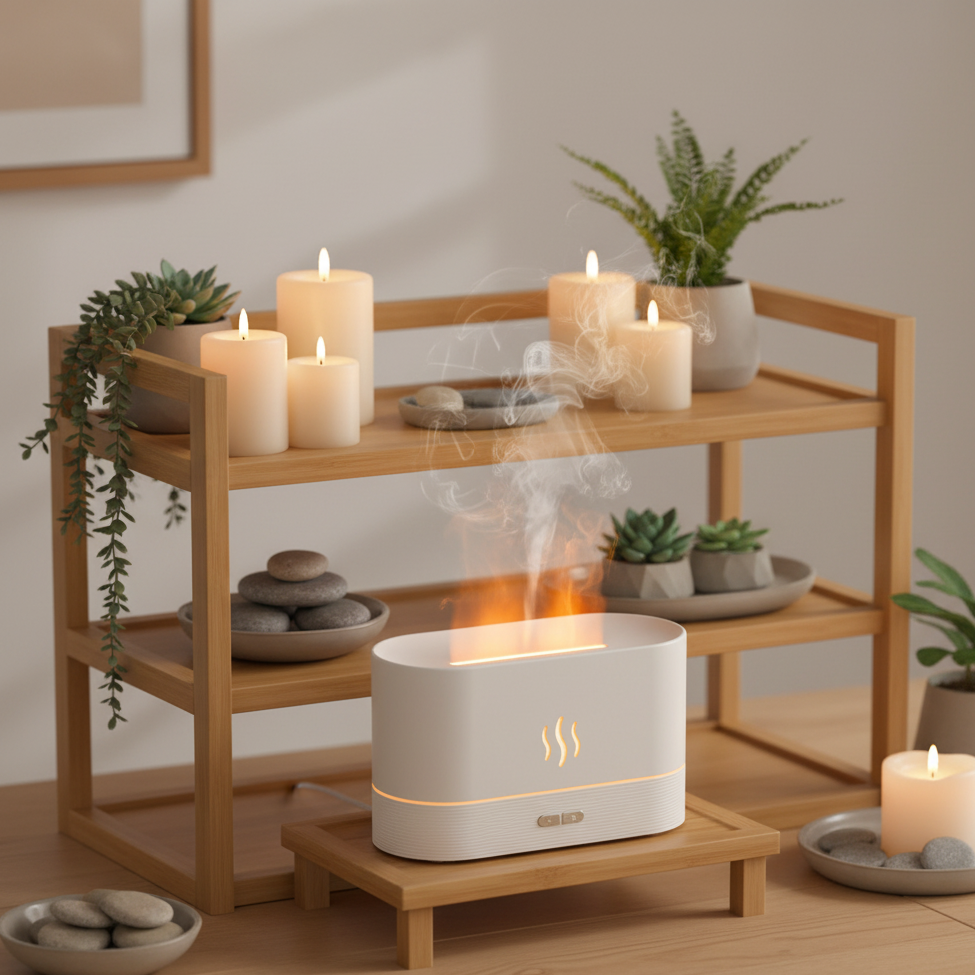 Difusor de Aromas & Humidificador Ultrasónico con Luz LED
