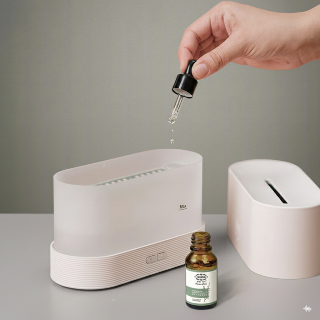 Difusor de Aromas & Humidificador Ultrasónico con Luz LED