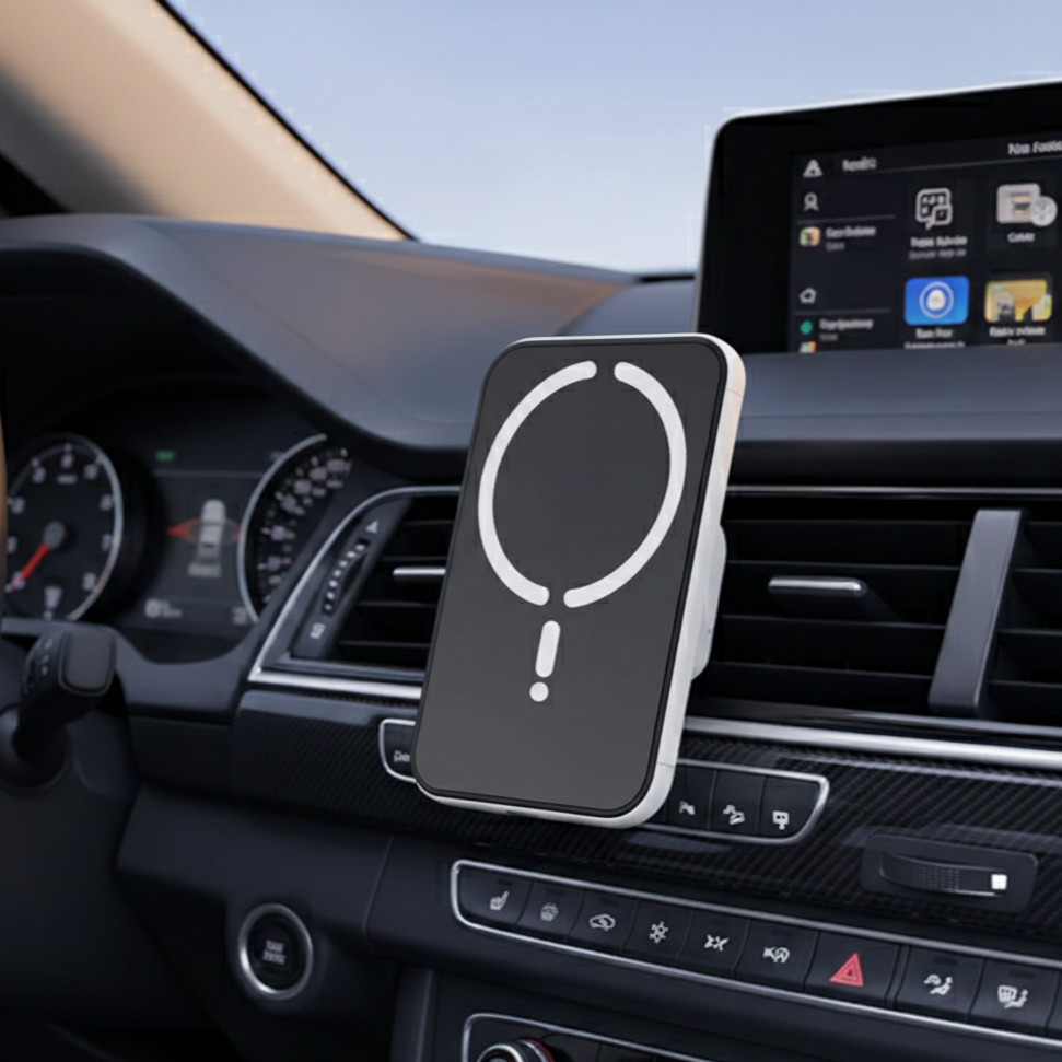 Cargador Inalámbrico Magnético 15W para Auto – Compatible con iPhone MagSafe