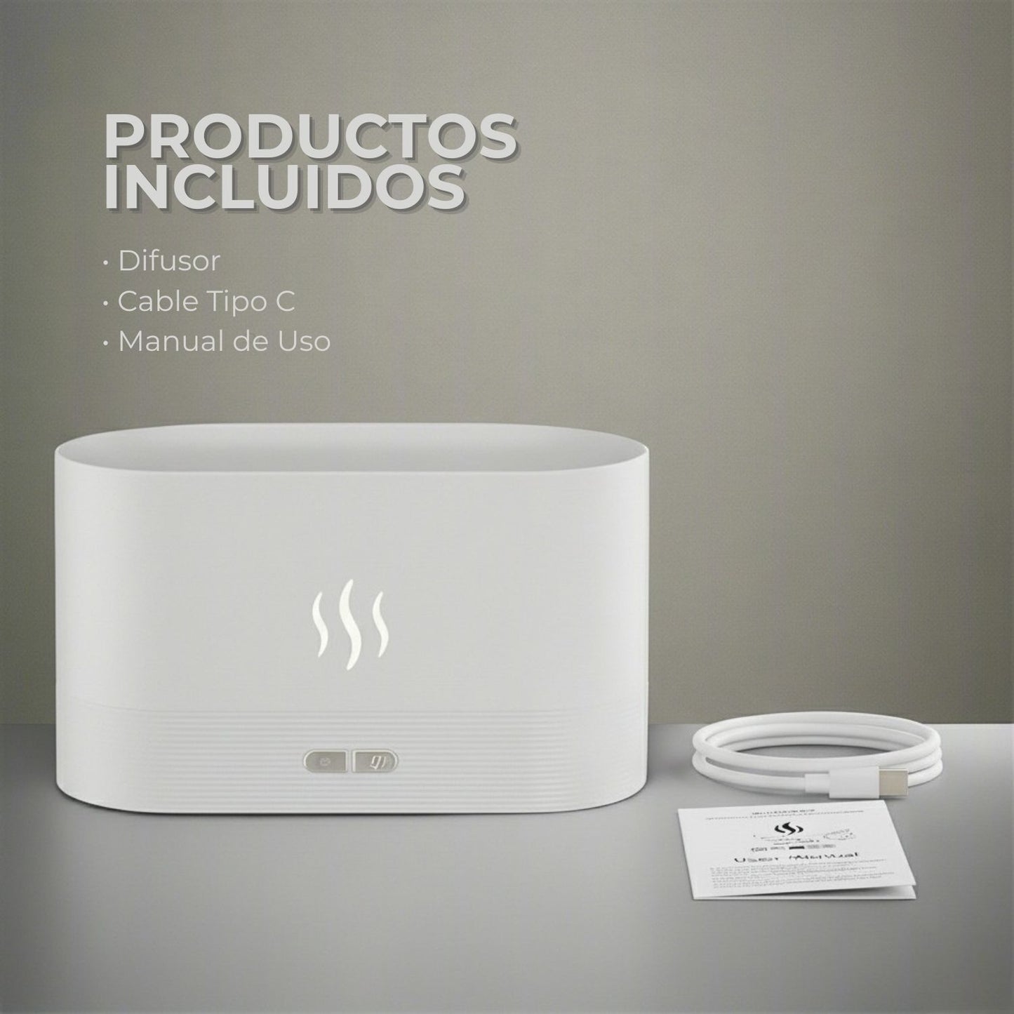 Difusor de Aromas & Humidificador Ultrasónico con Luz LED