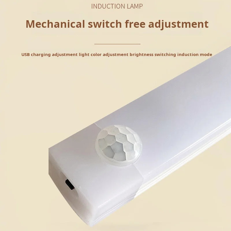 1pc Wireless Rechargeable LED Motion Sensor Cabinet Light - Ideal for