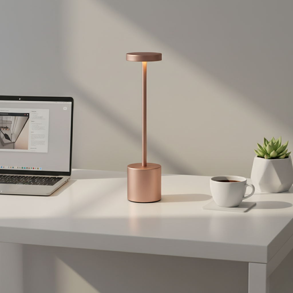 Lámpara LED Nórdica de Escritorio con Control Táctil – Recargable USB