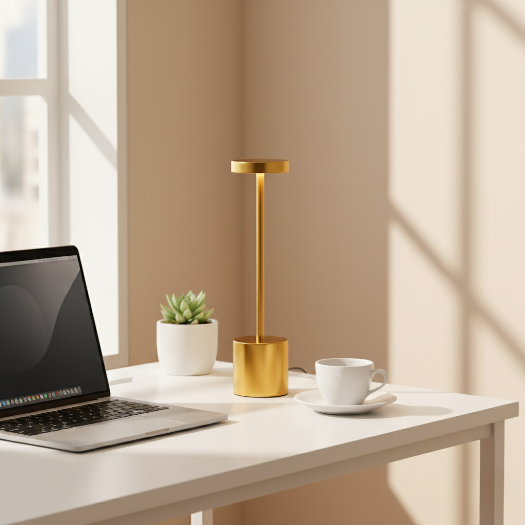 Lámpara LED Nórdica de Escritorio con Control Táctil – Recargable USB