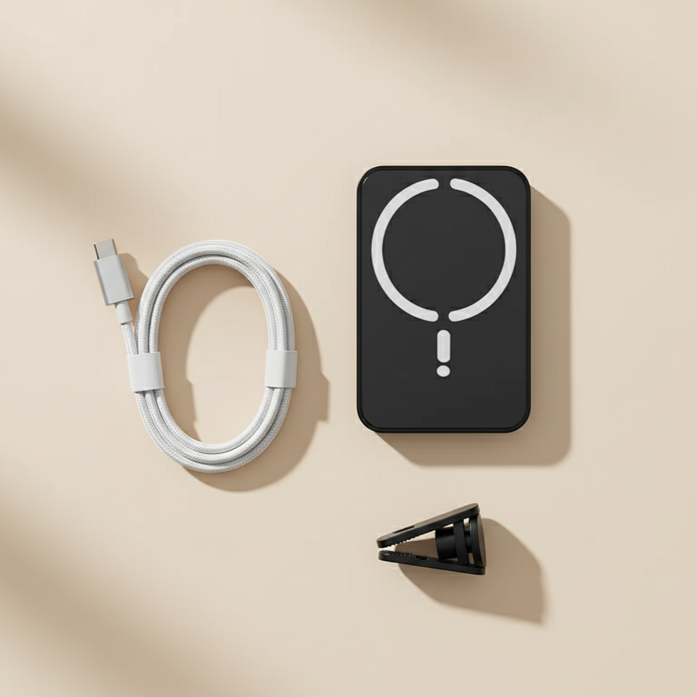 Cargador Inalámbrico Magnético 15W para Auto – Compatible con iPhone MagSafe