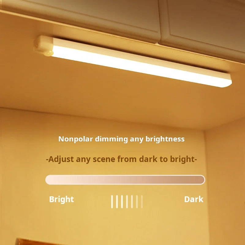 1pc Wireless Rechargeable LED Motion Sensor Cabinet Light - Ideal for