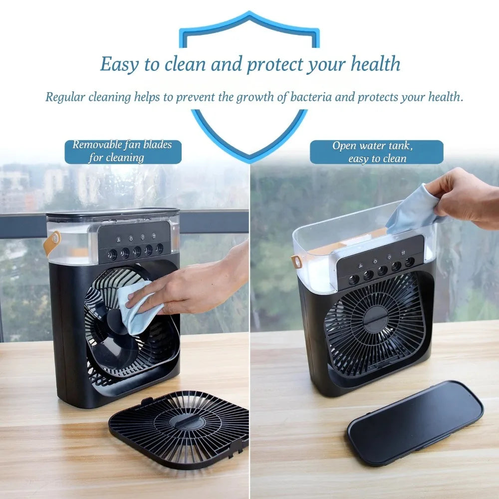 New USB Humidifier Fan with 5 Sprays for Office, Dorm, and Home Use –